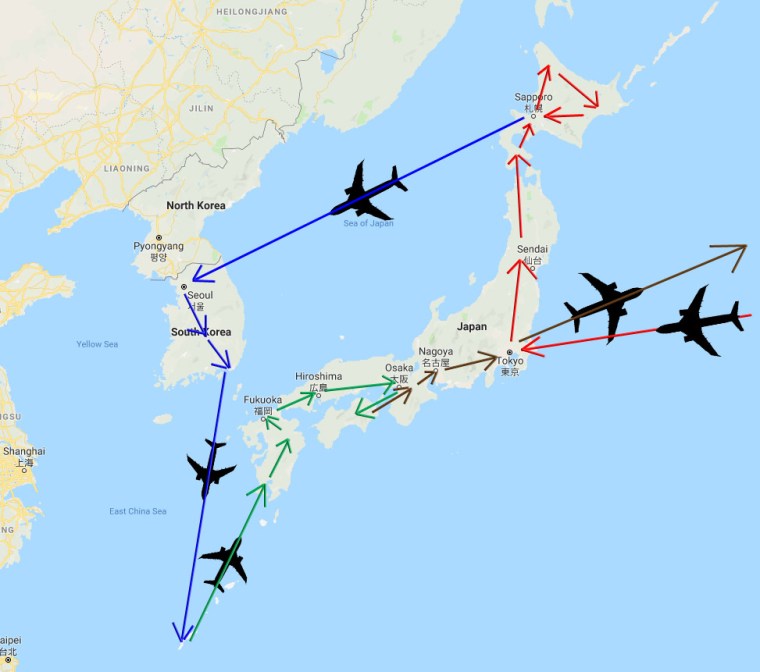 Japan Korea Overview Map