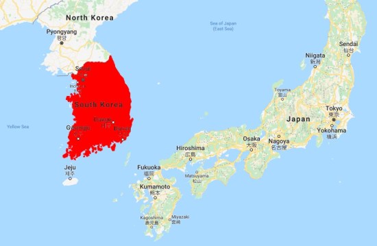 Korea Mainland Map