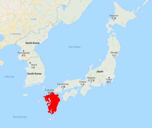 Japan Kyushu Map
