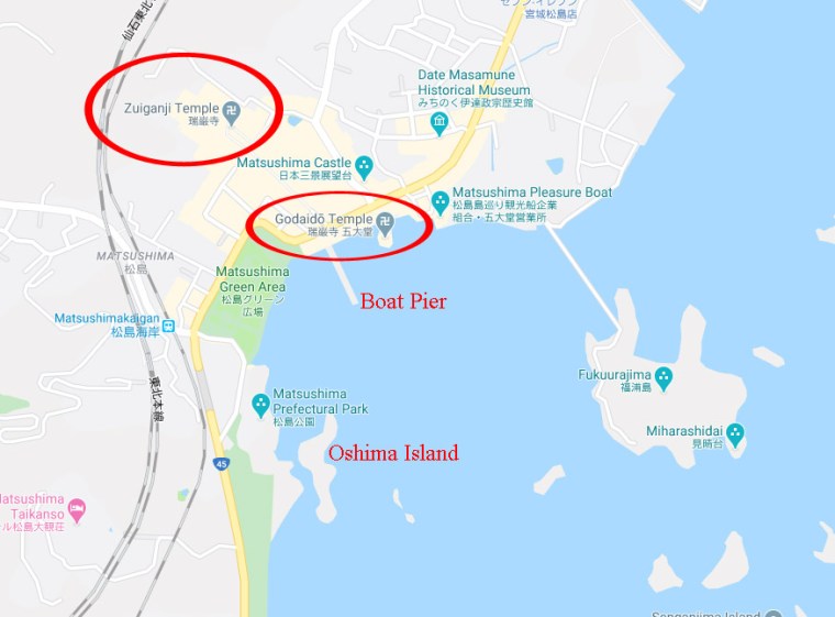 Japan Matsushima Map