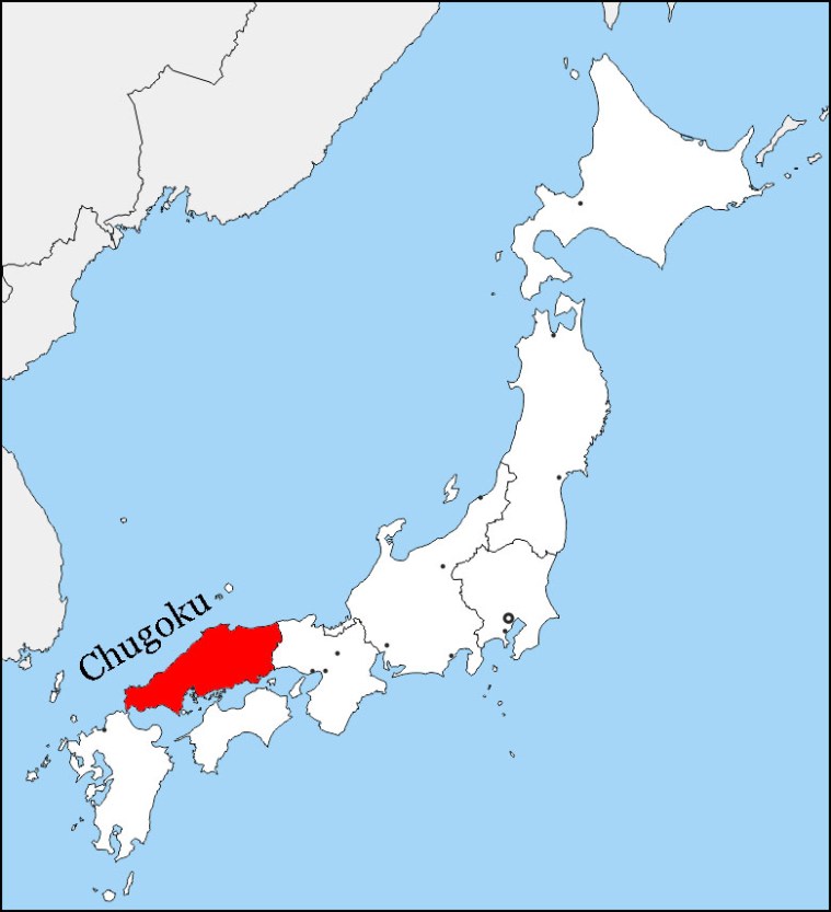 Japan-Korea 2019 Chugoku Map