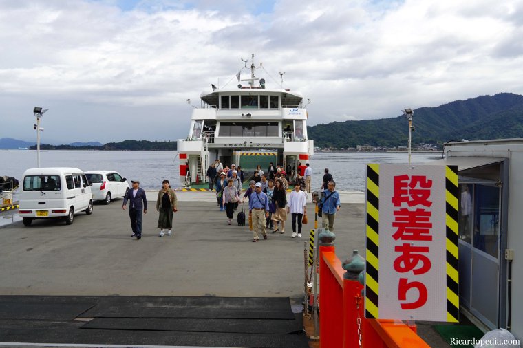 Japan Miyajima Leaving Ferry
