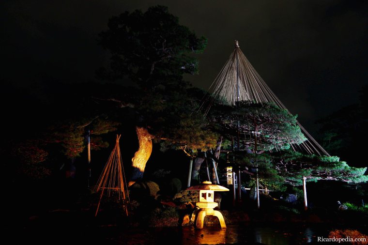 Japan Kanazawa Kenrokuen Garden Night