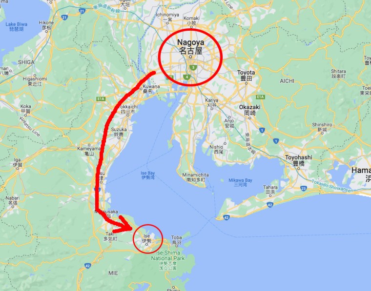 JK19 Nagoya Ise Shima Map